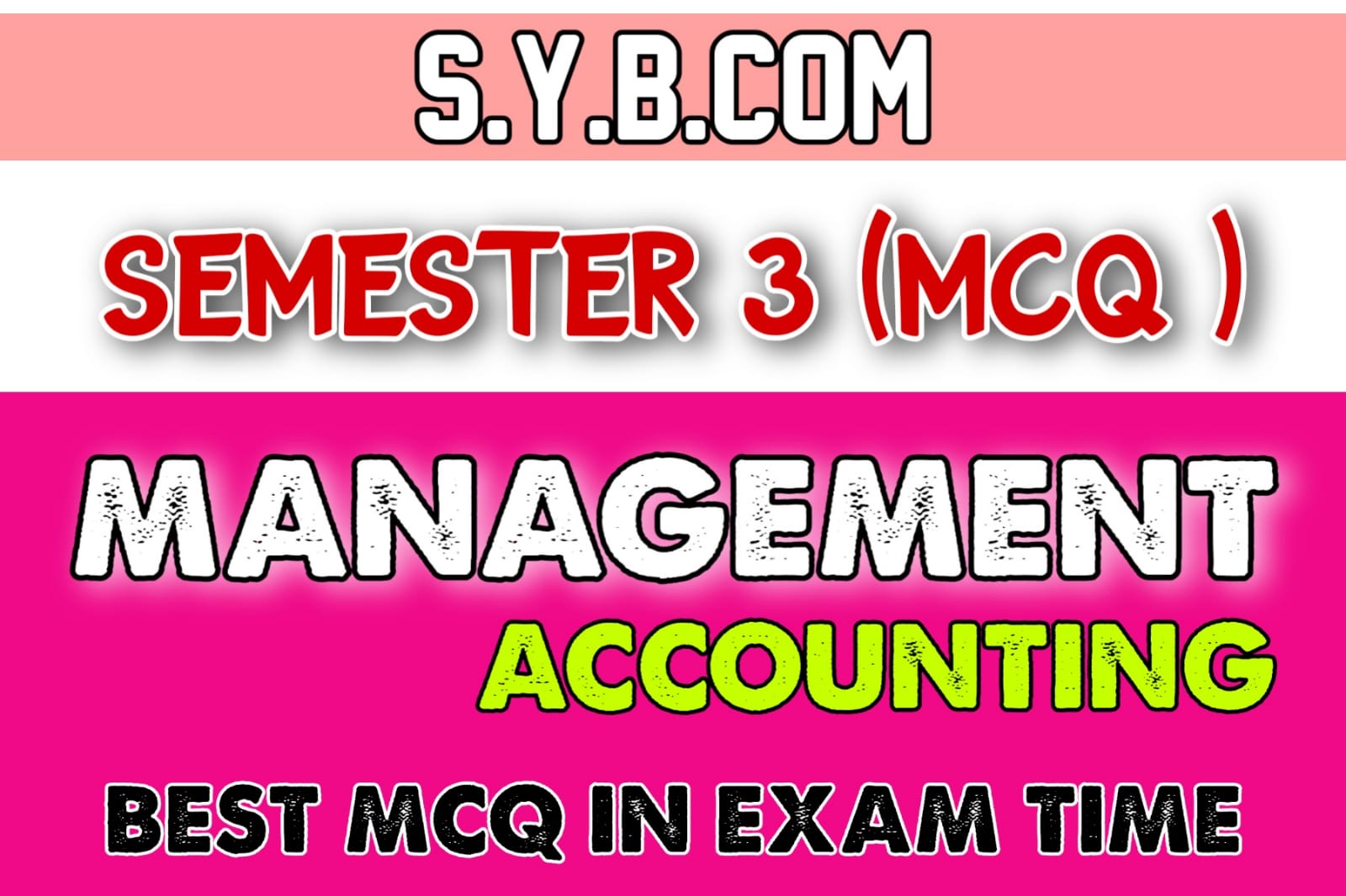 S.Y.B.com sem 3 management accounting mcq pdf