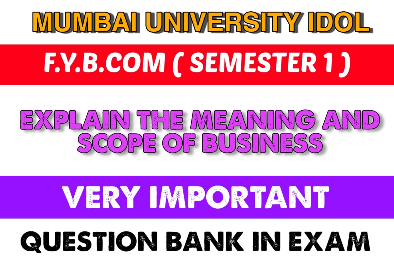 Explain the Meaning and scope of Business F.Y.B.COM  SEM I Commerce Paper I