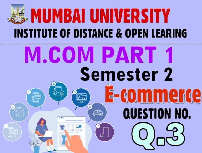 E- commerce m.com part 1 semester 2 question bank