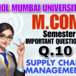 idol mumbai university M.com Semester 4 business management supply chain management Important