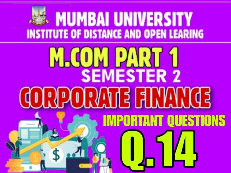 Corporate finance m.com semester 2 question papers with answers pdf